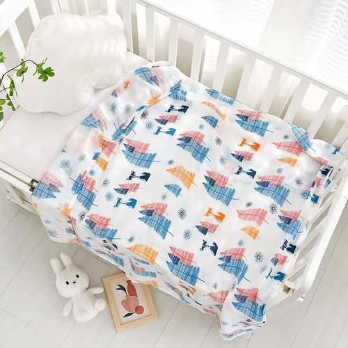 Longli Towel Foreign Trade Bamboo Cotton Newborn Swaddle Blanket Absorbent Gauze Bath Towel Baby Moisture-Absorbing Breathable Cover Towel