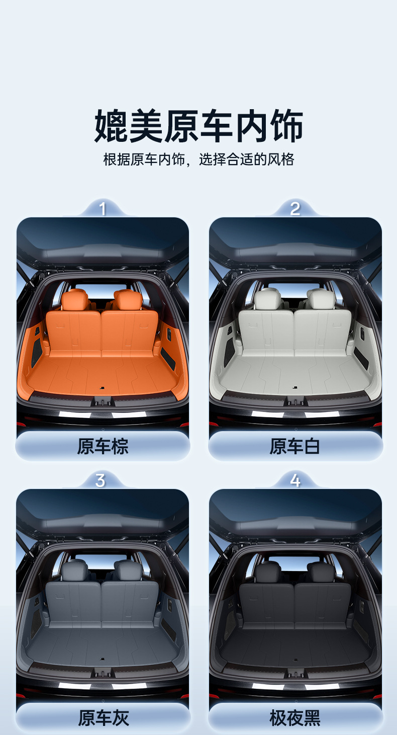 Suitable for the Wei brand V9X, full-coverage trunk mat, Wei brand V9X exclusive interior accessories, modified trunk mat