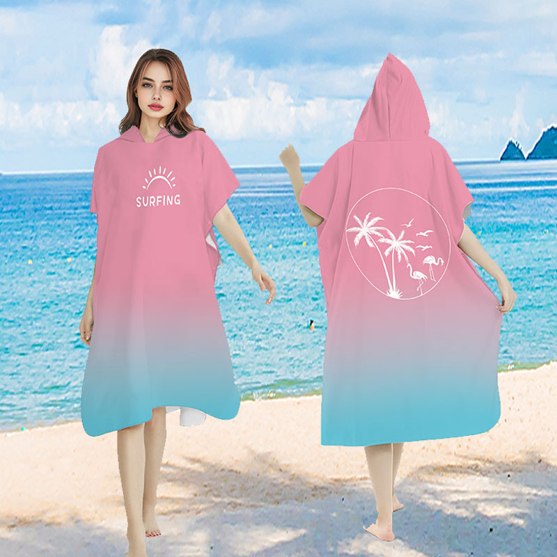 Amazon's Best-Selling Adult Parent-Child Hooded Bath Towel, Absorbent, Quick-Drying, Microfiber Portable Beach Bathrobe