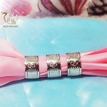 仿银银色顶针戒指吉祥如意戒指防扎手顶针缝纫银指箍顶针箍女