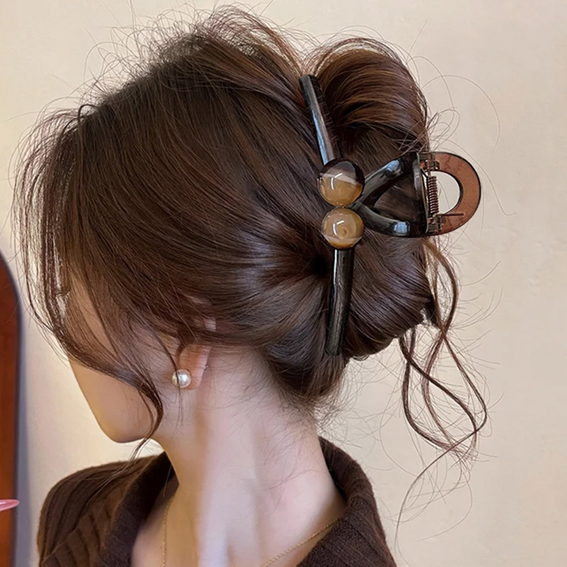 2#더블 반원형 비즈 브라운 그리퍼 [13cm]