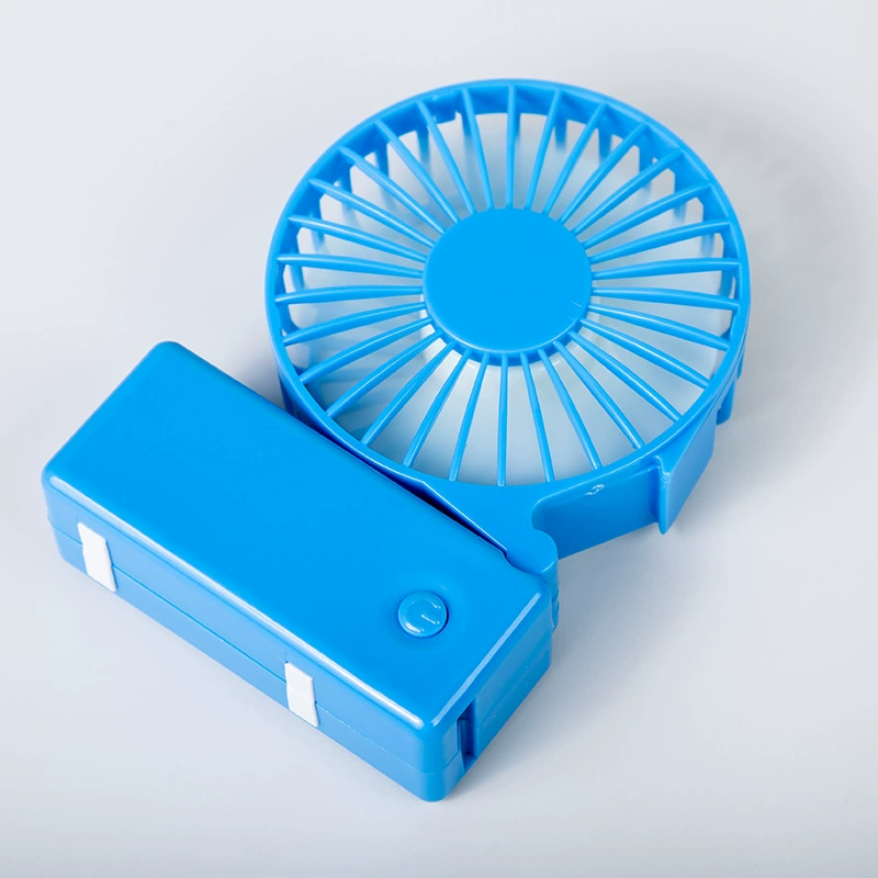 Handheld folding air fan, portable battery