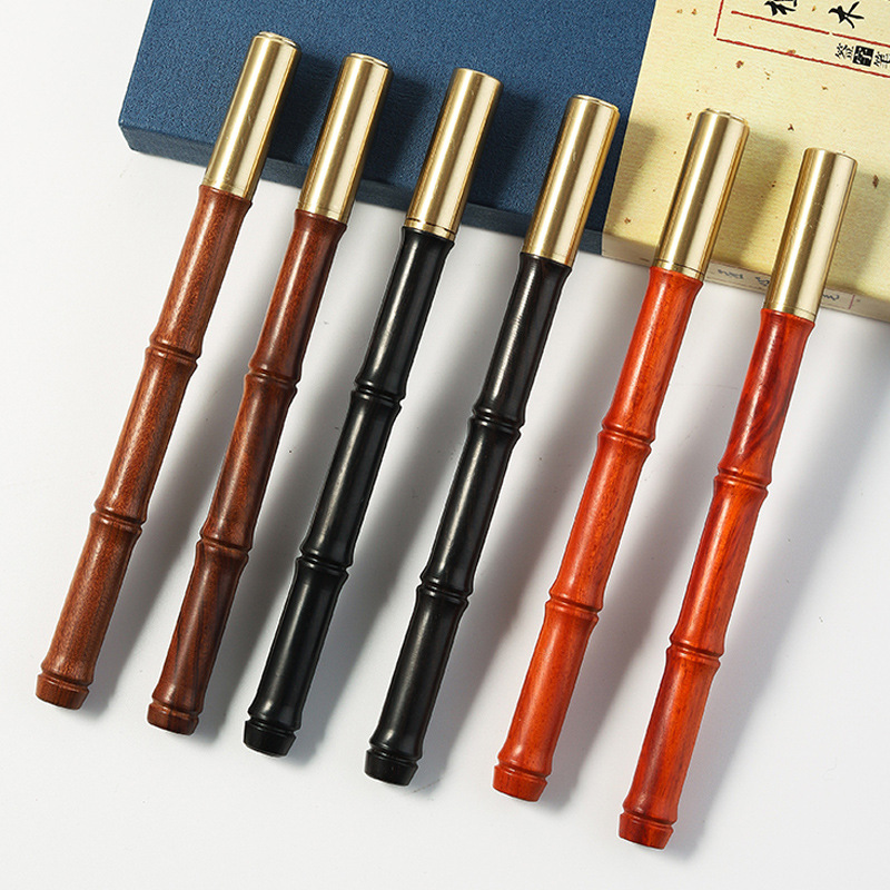 Bamboo wooden brass rollerball pen