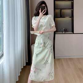 时尚气质盘扣半身裙套装夏季新款淑女温柔甜美显瘦通勤两件套新品