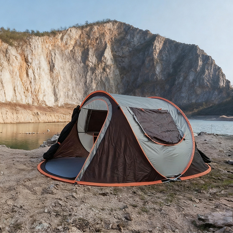 Manufacturer's Outdoor Tent for 5 People, Large Size, No Installation Required, Foldable, Fully Automatic, Hand-Pull Tent for Outdoor Camping, Waterproof and Sun Protection