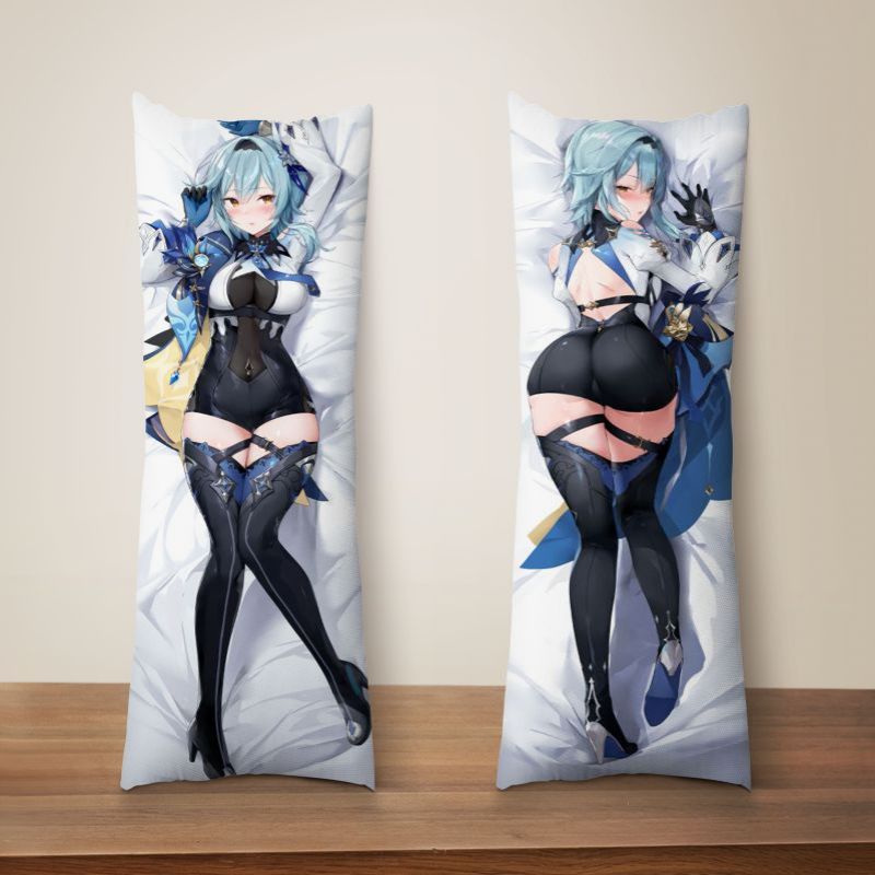 Housse de Coussin Anime Eula Taille Réelle Genshin Impact - Housse de Coussin Long Cartoon pour E-Commerce Transfrontalier