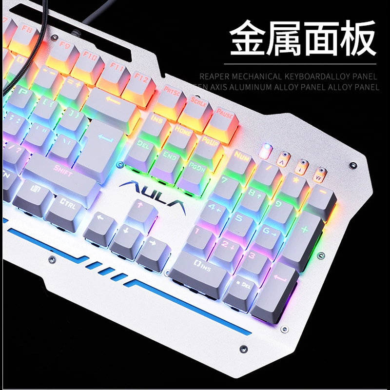 Mechanical keyboard, red (black) tea, gaming mouse, set, laptop