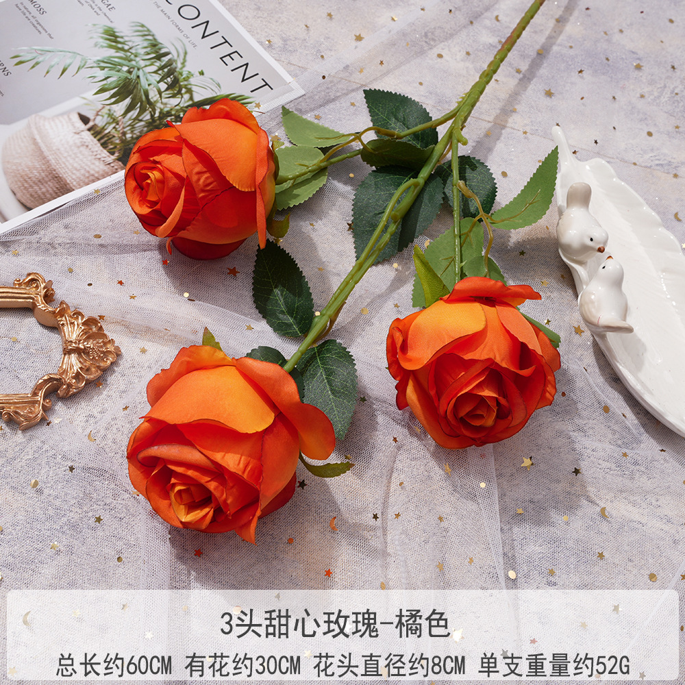 K-3 머리 연인 로즈-오렌지