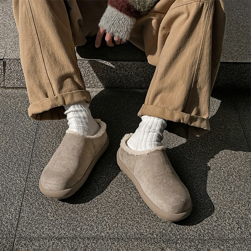남성과 여성을위한 스노우 부츠 2024 겨울 새로운 Birkenneth 신발 기모 마오 마오 코튼 신발 연인을위한 따뜻한 24105-J