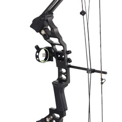 Cross-border SP015 composite pulley bow arrow five-point sight, archery bidirectional adjustable with level and aiming light