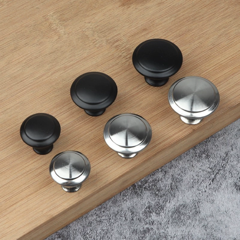 304 нержавеющая сталь с одним отверстием ручка металлическая круглая черная с одним отверстием маленькая ручка современная простая ручка двери шкафа ящика