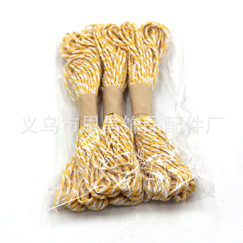 1.5mm*10M双色棉绳礼品包装装饰吊牌绳圣诞礼品DIY装饰包装挂毯绳|undefined