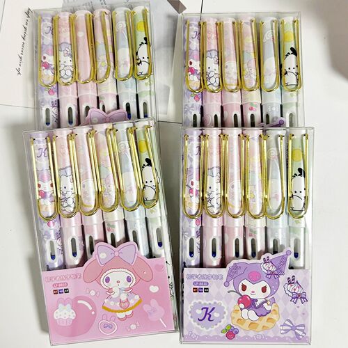 Sanrio Kuromi fountain pen students learn to practice calligraphy correction ink bag pen high-looking girl heart replaceable ink bag