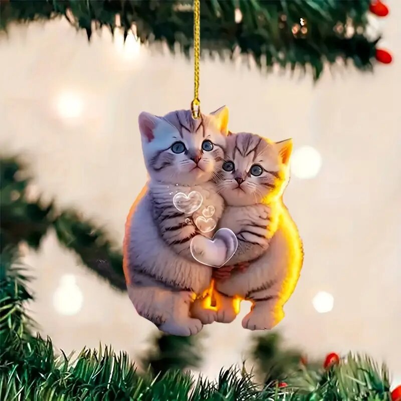 Couple Cat Ornament Image 1