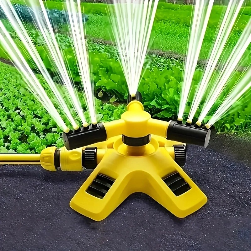 360-degree automatic rotating sprinkler, nursery irrigation rotating three-prong sprinkler series sprinkler, watering flowers