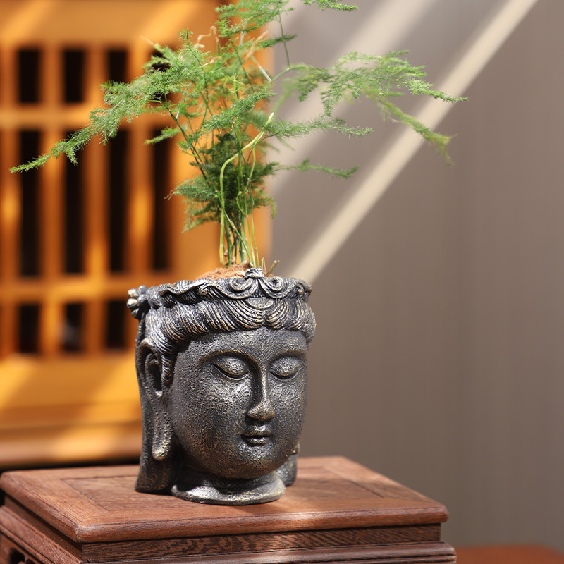 Chậu Cây Resin Bộ hũ đựng tro cốt thú cưng bằng gốm, đồ tưởng niệm chó mèo, đồ tang lễ thú cưng (RG-169)