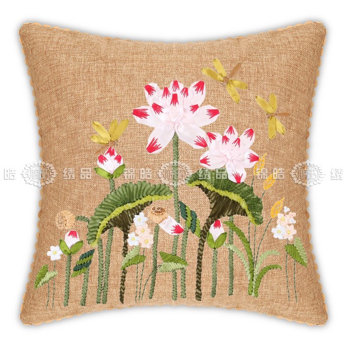 Jinhao bordado fábrica al por mayor hecho a mano bordado Cruz puntada DIY cinta bordado cojín almohada Guangzhou 04