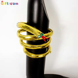 埃及艳后王后小金蛇手腕手链奢华宝石手链化装舞会表演道具装饰品