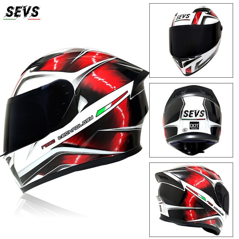 흰색과 빨간색 허리케인 차 거울 + 투명