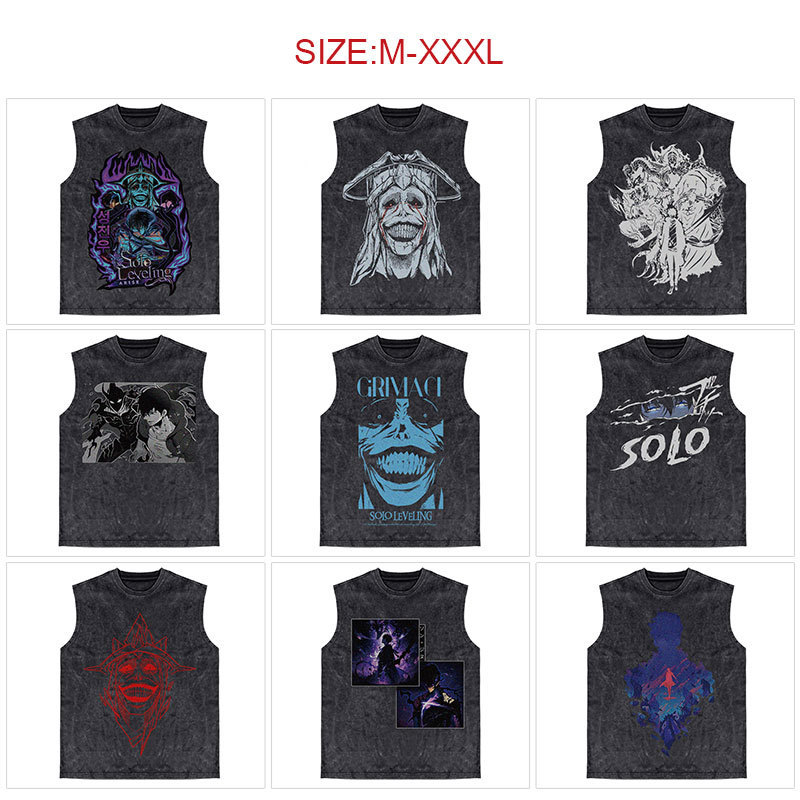 I upgrade the direct injection process pattern breathable printing loose sports trend sleeveless T-shirt for men and women