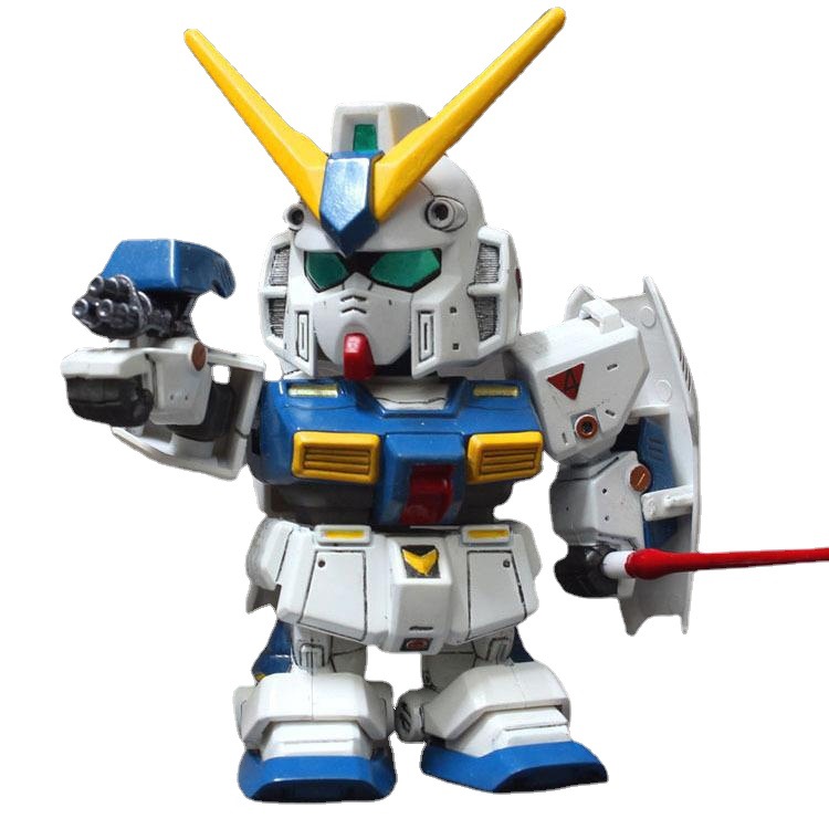Ensamblado Gundam modelo de juguete hecho a mano anime periférico BB Guerrero SD Q versión móvil Guerrero modelo niños