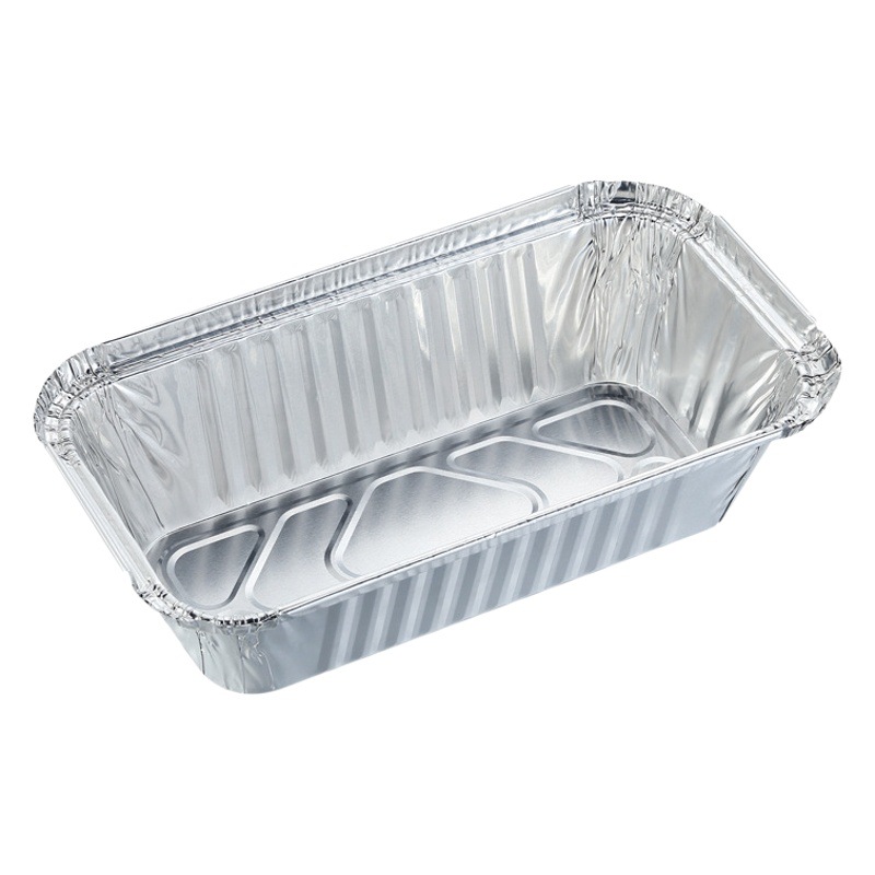 Caja de papel de aluminio para alimentos, caja de embalaje de calidad alimentaria, caja de almuerzo desechable para barbacoa, caja cuadrada para llevar, aislada, específica para horno, venta al por mayor