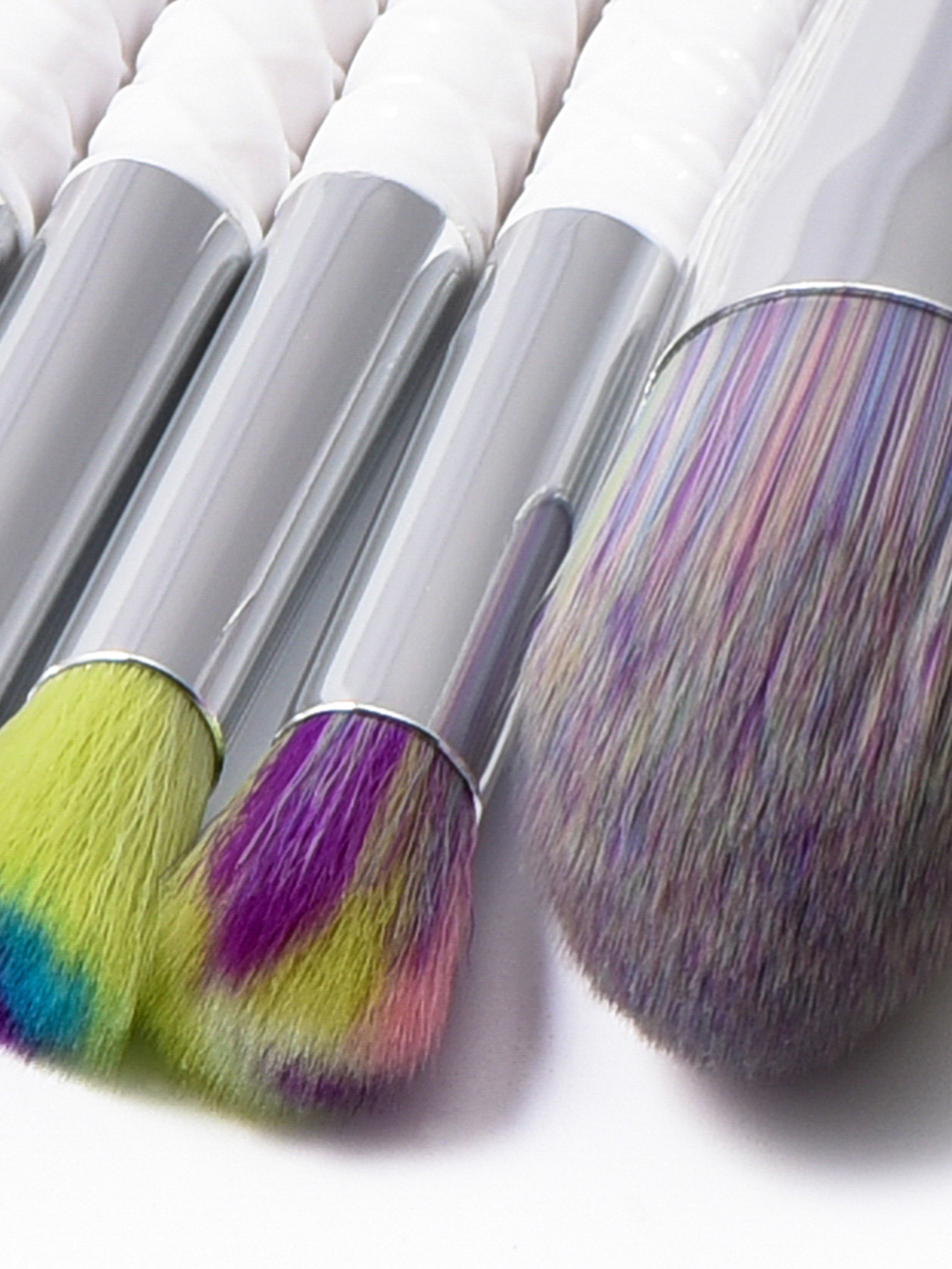 10 white new professional makeup brush set_voghion.com