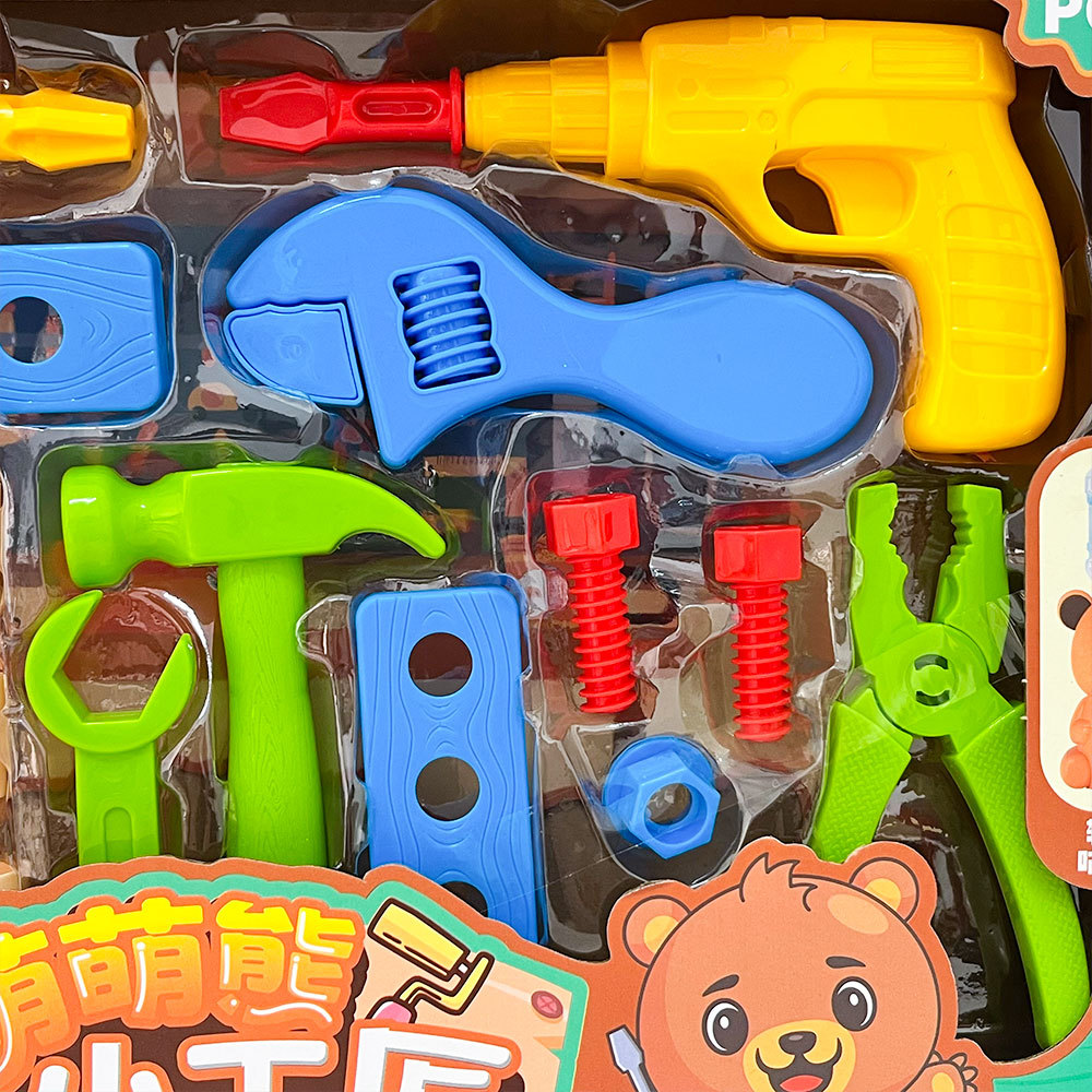 Caja de herramientas de reparación familiar para niños simulación de taladro eléctrico tornillo desmontaje multifuncional juguete mecanismo de ensamblaje regalo