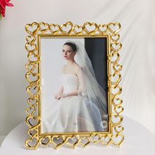 心形外框新款时尚金属相框，现代简约相框摆台,，礼品相框.毕业相