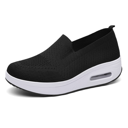 Air Cushion Shake Mesh Shoes Cross-border Wholesale Women  Summer Flyknit Breathable Casual Shoes Wholesale One-Piece Women's Shoes