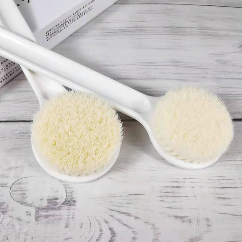 Long-handled soft-bristled bath brush, back brush, adult mud rub, decontamination bath brush, bath rub, back rub, bath brush, body brush