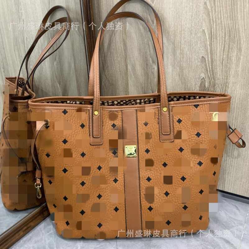 New Mc Printed Tote Bag, Shoulder Bag, Large Capacity Shopping Bag, Fashionable and Versatile Armpit Bag, Commuter Bag