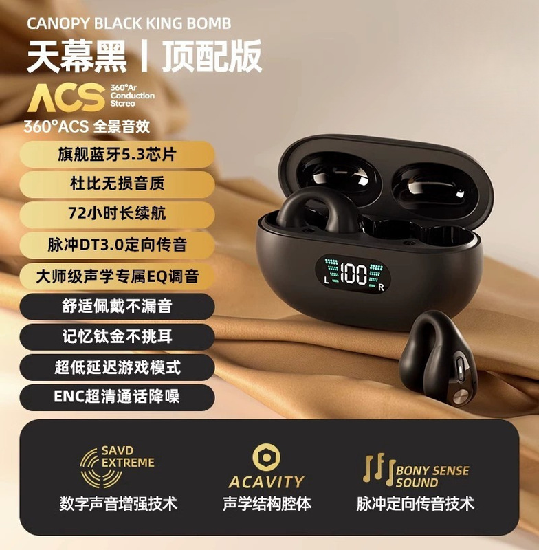 2025新款夹耳式耳机无线蓝牙高音质超长续航不入耳无感佩戴跨境|undefined