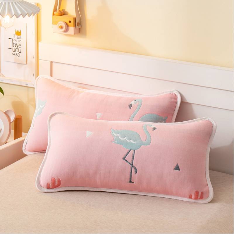 Xinfu 새 핑크 거즈 베갯잇