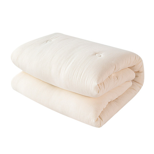 B07 Japanese original single-layer 100% cotton A-class 35% soybean down breathable soft double-layer sheet set for double bed