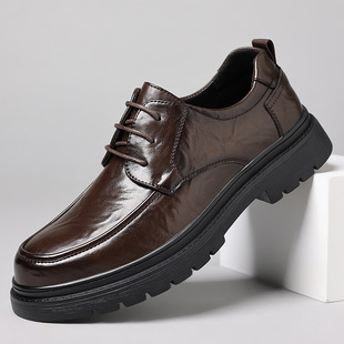 Leather Shoes Men's Explosive New Style Live Cross-border Business Dress Platform Men's Casual All-match Wedding Groom Men's Shoes