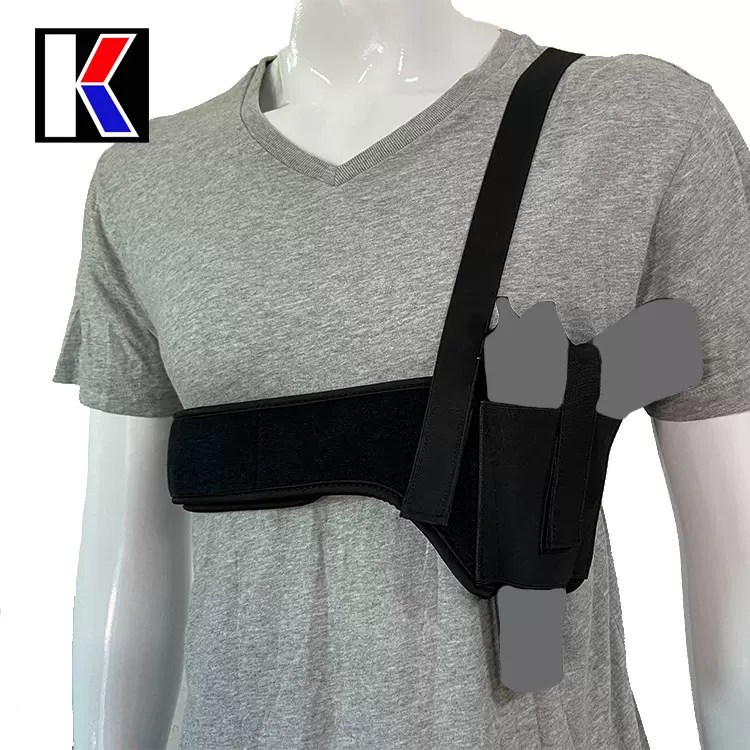 现货潜水料枪套氯丁橡胶肩膀隐藏式腋下枪套多功能户外战术腰带