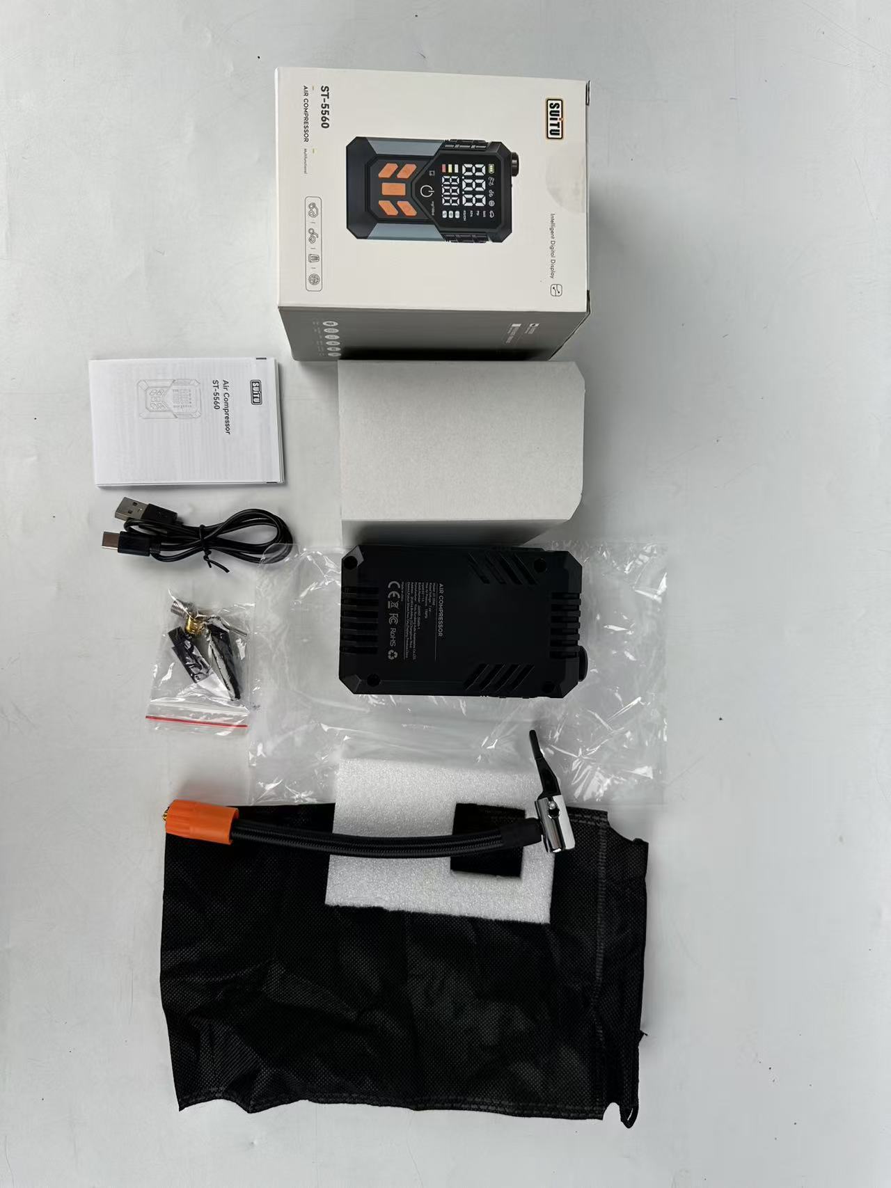 Car-mounted air pump, tire inflator, smart digital display, electric air pump, tire pressure gauge, air inflator, cross-border product