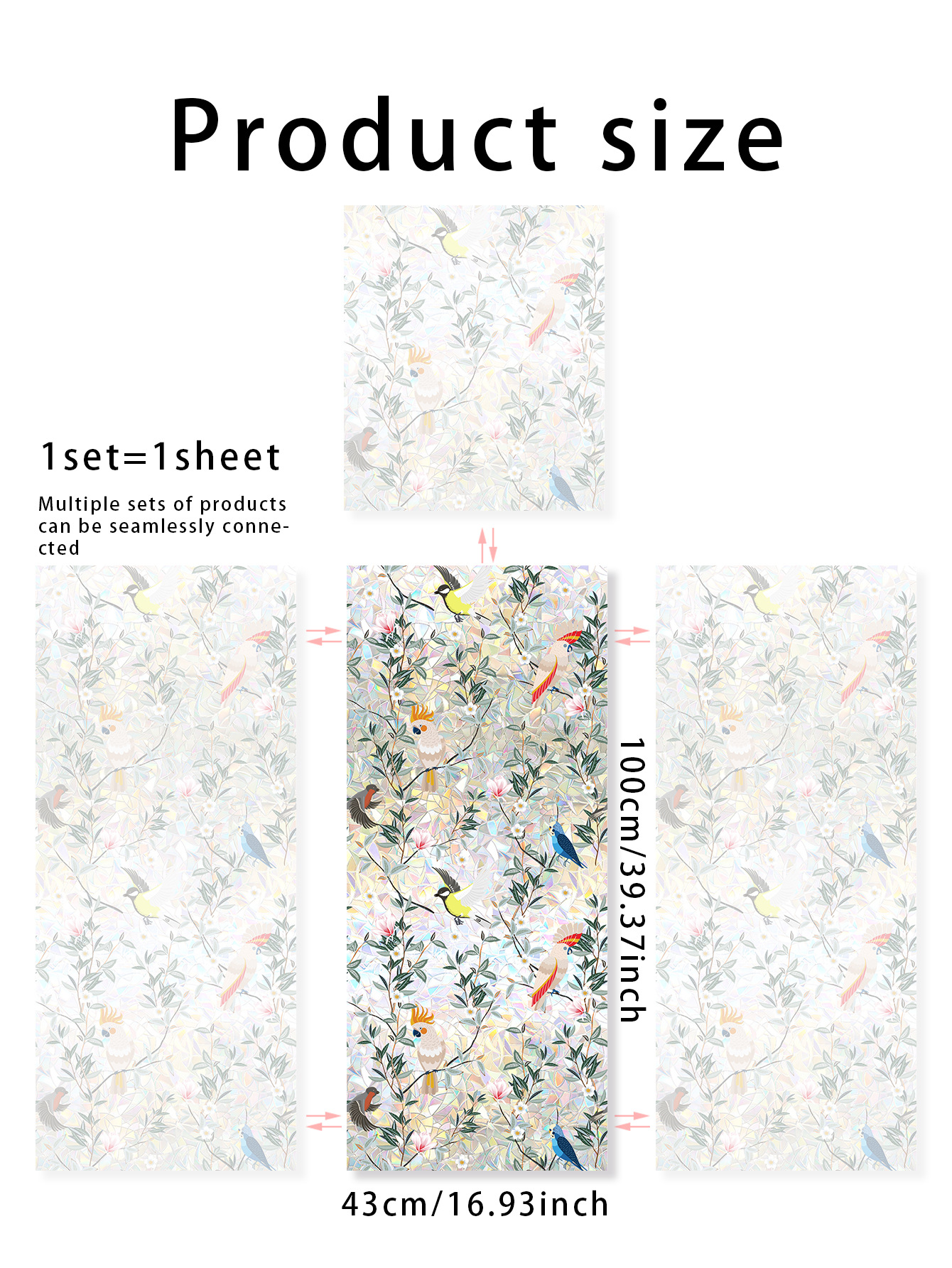 140g Weight Glass paster Home Textiles & Decor Type PVC Material Leaf Pattern Casual, Pastoral Style Casual Pastoral Leaf PVC Glass Paster Wall Art 179