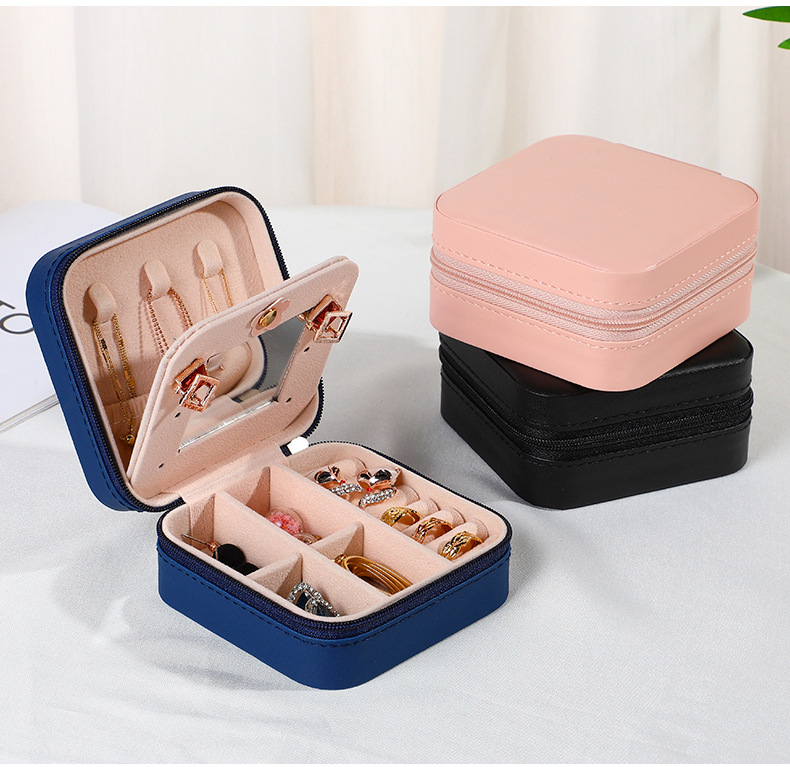 80g Weight Jewelry Boxes Classification 1 Piece Quantity Holiday, Daily Occasion Simple Style Classic Style Solid Color Pu Leather Jewelry Boxes