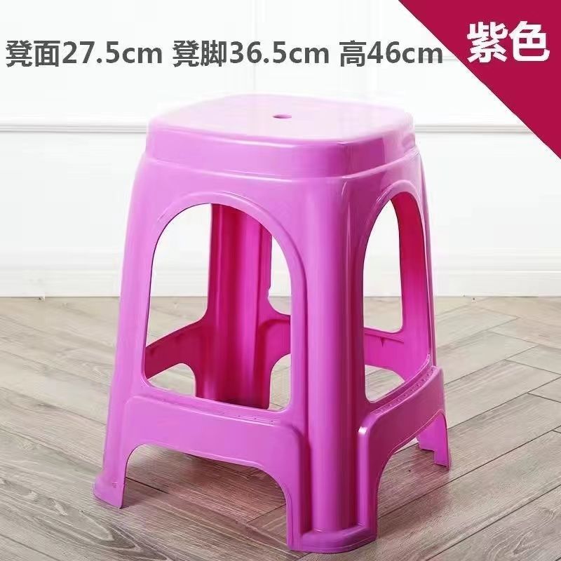 Taburetes de plástico populares para uso doméstico, sillas gruesas para adultos, taburetes altos, taburetes cuadrados para cambiar zapatos, venta directa de fábrica al por mayor. image 16