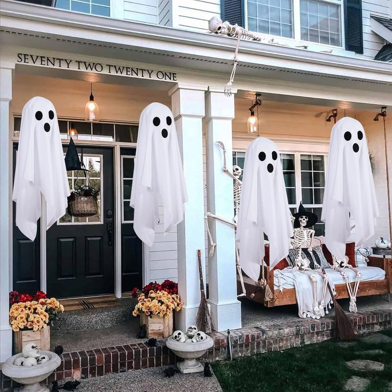 ハロウィン装飾ゴーストペンダント白い布ゴーストペンダント屋外パーティー装飾フロント廊下中庭小道具アレンジメント|undefined
