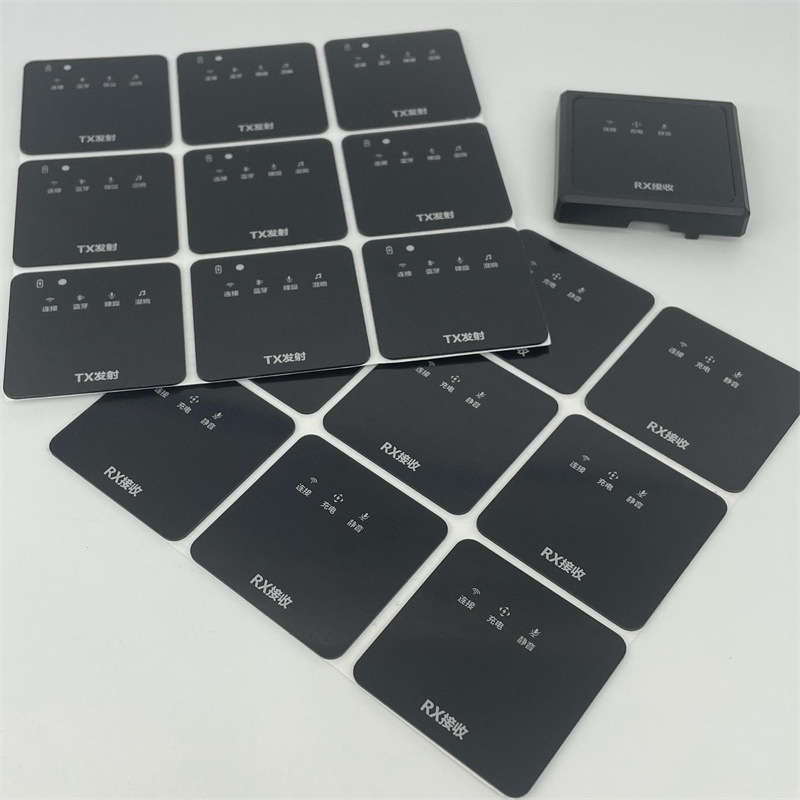 无线麦克风显示面板 抖音主播收音器PC装饰镜片厚度0.8mm可透光