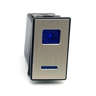 汽车改装船形金属开关拉丝面板盖开关双灯 金属船型开关2档ON-OFF