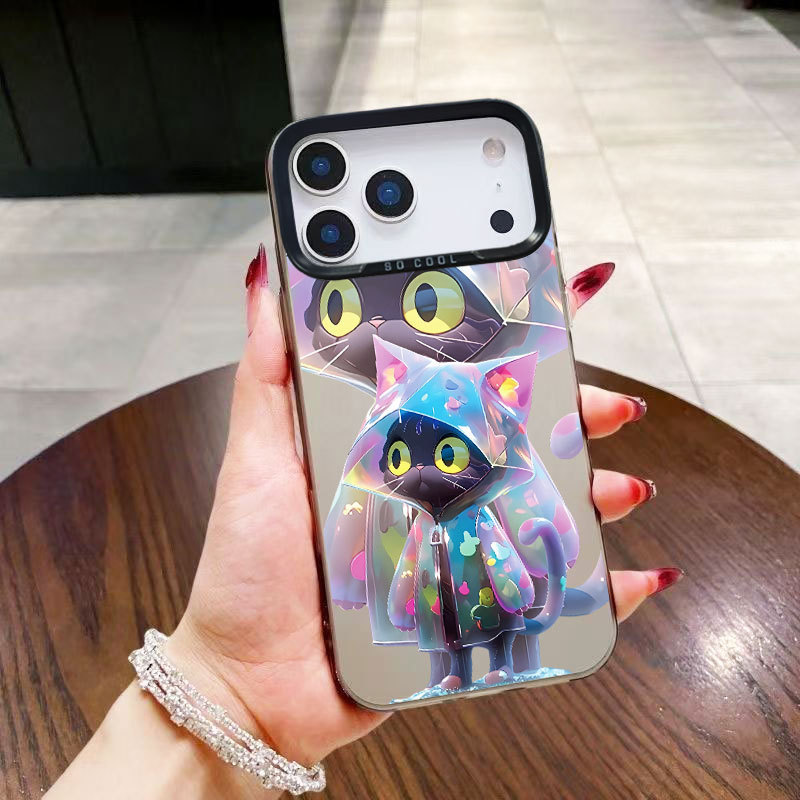 Raincoat Black Cat Suitable for Apple 17Promax Mobile Phone Case Iphone16 Samsung Galaxys25 Color Silver 15A56 Raincoat Black Cat Suitable for Apple 17Promax Mobile Phone Case Iphone16 Samsung Galaxys25 Color Silver 15A56