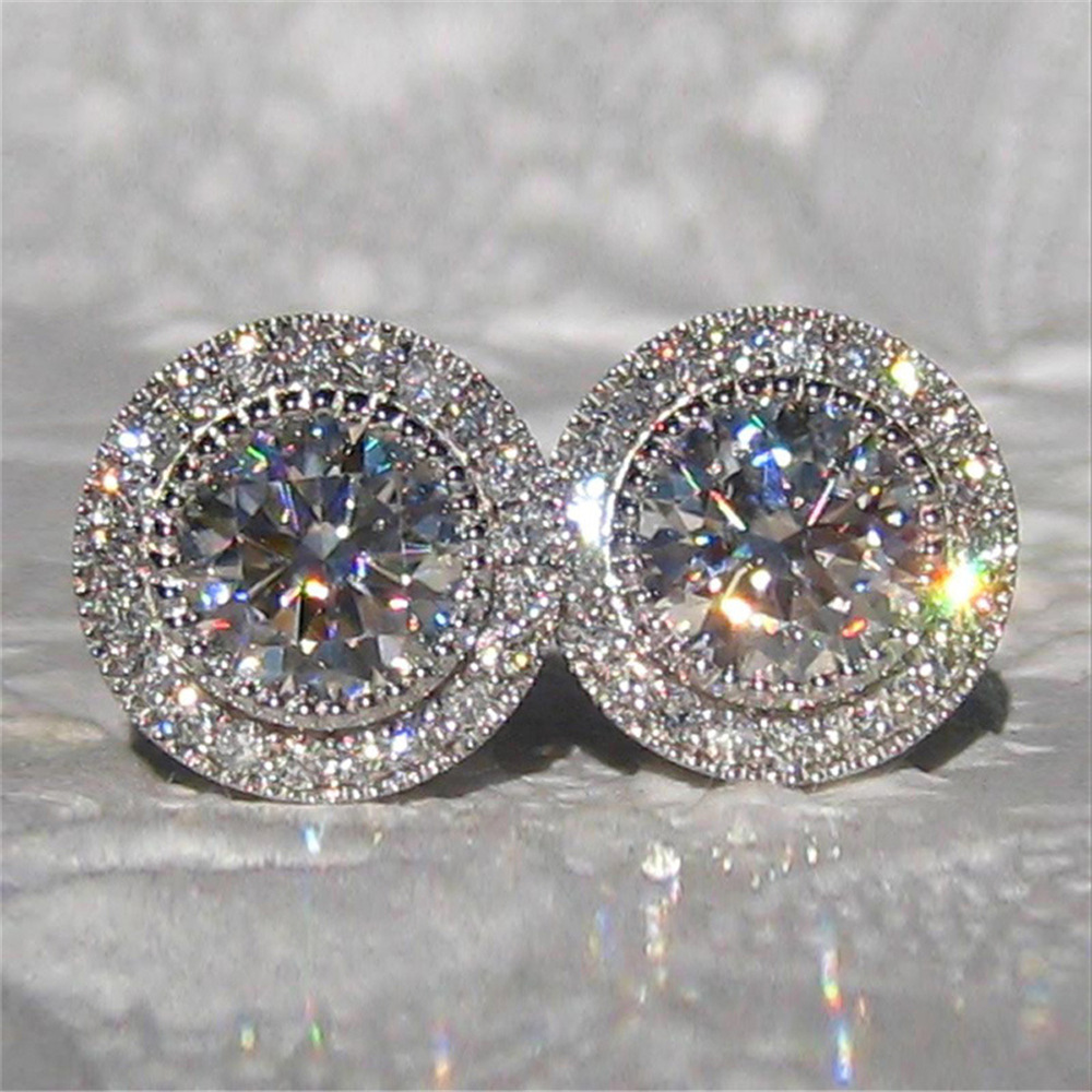 Gioielli di vendita calda: orecchini rotondi tridimensionali grandi e cavi con zirconi pieni di diamanti, orecchini di lusso per uomo_voghion.com