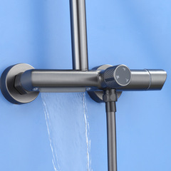 High-end full-copper concealed downpour shower set, household bathroom knob three-speed cold and hot shower set
