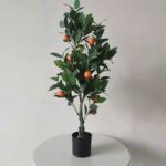 厂家生产直销仿真橘子树摆件装饰假树绿植北欧风跨境桔子植物盆栽