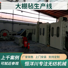 大棚毡吸油毡无纺布保温毡生产线家具包装毯抗撕拉黑心棉毛毡机械