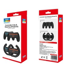 Switch2左右手柄赛车方向盘Switch2简易握把四合一套装TNS-5109